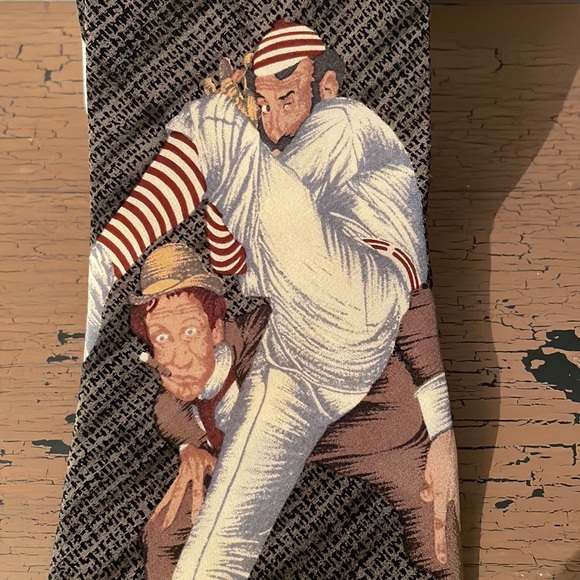 Vintage Norman Rockwell Baseball Necktie Tie Silk 1996 - Picture 2 of 6
